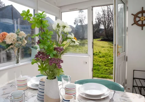 The dining room at Ty Beth, Bryn-henllan