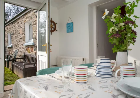 The dining room at Ty Beth, Bryn-henllan