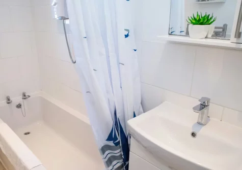 The bathroom at Ty Beth, Bryn-henllan