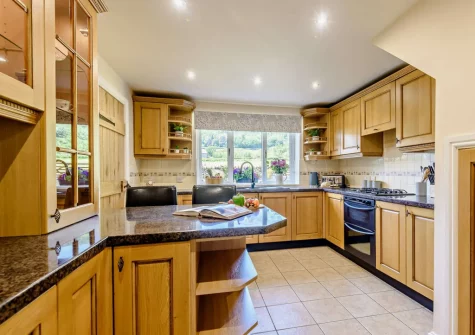 The kitchen at Ty Carreg Rowen