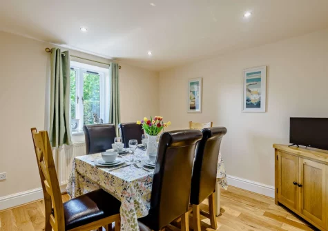 The dining room at Ty Carreg Rowen