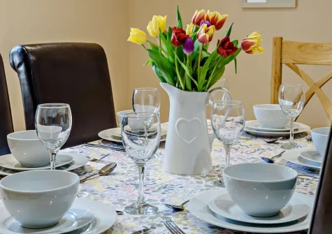 The dining room at Ty Carreg Rowen