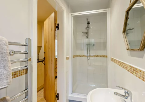 The ground floor shower room at Ty Carreg Rowen
