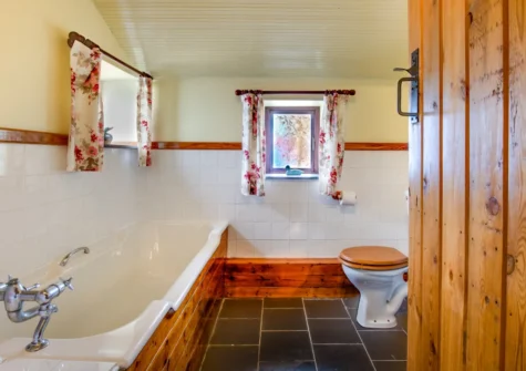 The bathroom at Ty Eiddew, Llanfaglan