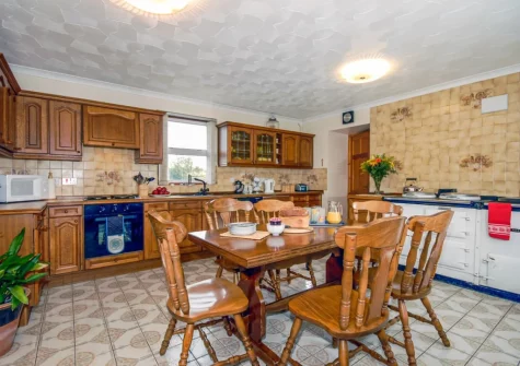 The kitchen at Ty Fferm, Croesgoch