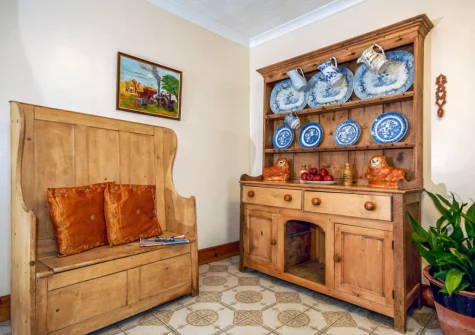The kitchen at Ty Fferm, Croesgoch