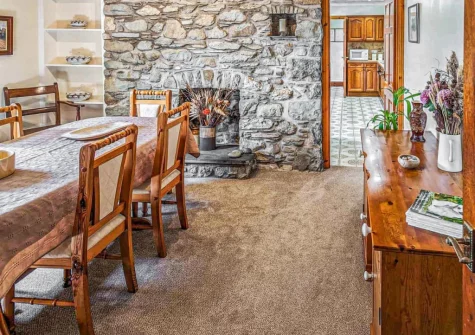 The dining room at Ty Fferm, Croesgoch