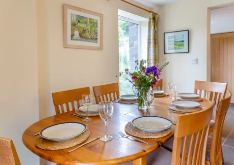 The dining area at Ty Gwair, St Anns Bethesda