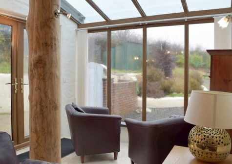 The living area at Ty Hapus, Dwrbach
