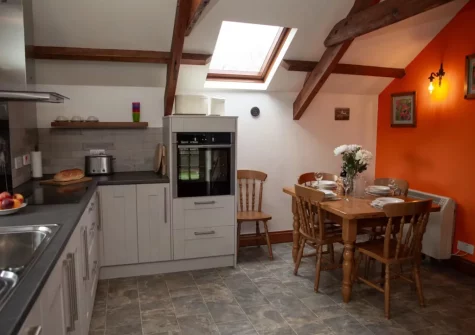 The kitchen & dining area at Ty Moch Bach, Castlemorris
