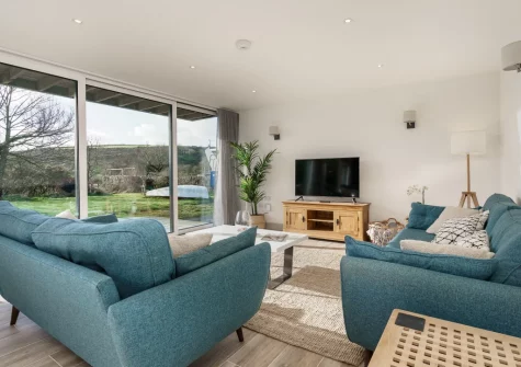 The living area at Ty Nant, Llaniestyn