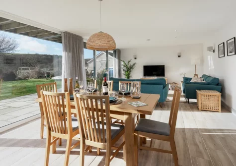 The dining area at Ty Nant, Llaniestyn