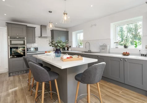 The kitchen at Ty Nant, Llaniestyn
