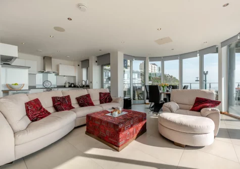 The living area at Ty Traeth, Tenby