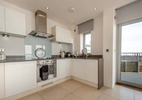 The kitchen at Ty Traeth, Tenby