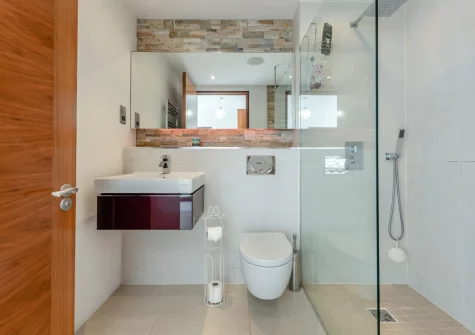 Bedroom #1 en-suite shower room at Ty Traeth, Tenby