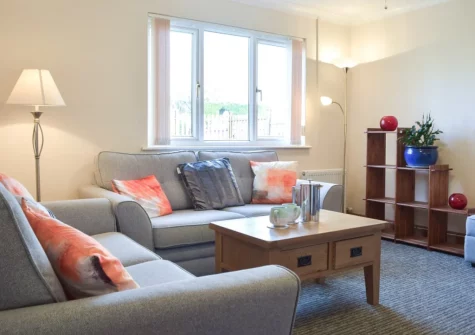 The living room at Ty Twt, Clunderwen