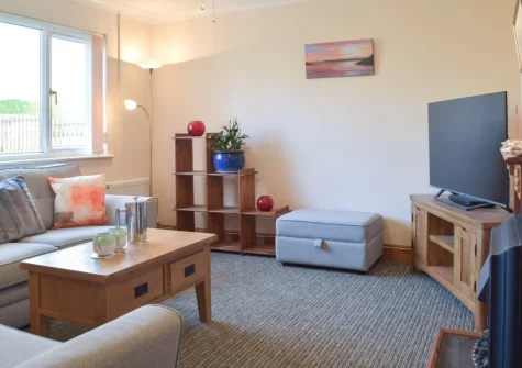 The living room at Ty Twt, Clunderwen