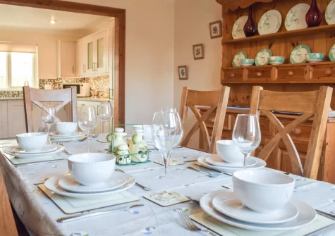 The dining room at Ty Twt, Clunderwen