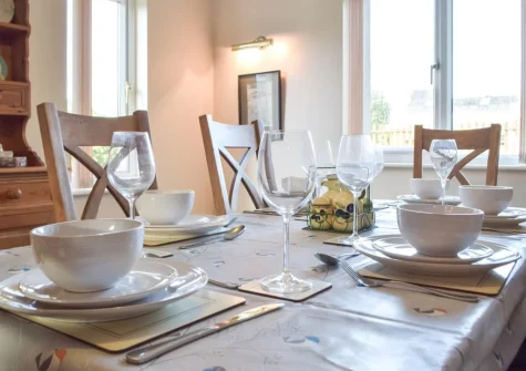 The dining room at Ty Twt, Clunderwen
