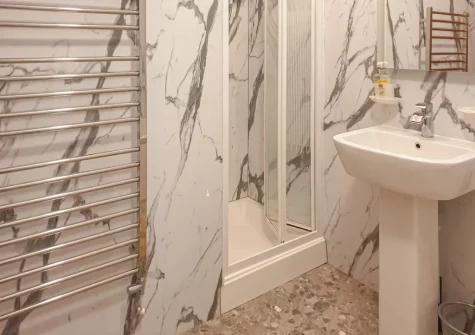 The shower room at Ty Twt, Clunderwen