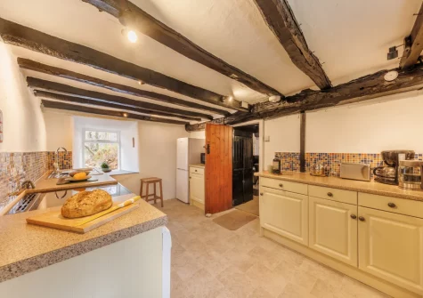The kitchen at Ty'n Lon Isaf, Bontddu
