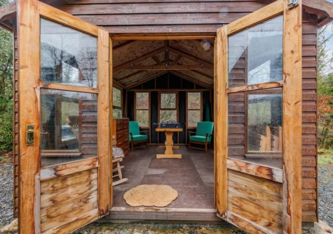 The riverside games / sun room at Ty'n Lon Isaf, Bontddu