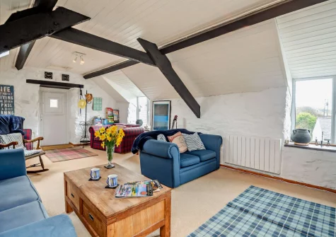 The living room at Ty'n Y Mur Cottage, Abersoch