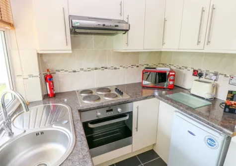 The kitchen at Valley Grove 8, Pentlepoir