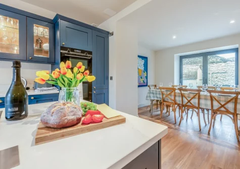 The kitchen & dining area at Vine Cottage, Tenby