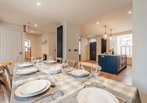 The dining area at Vine Cottage, Tenby