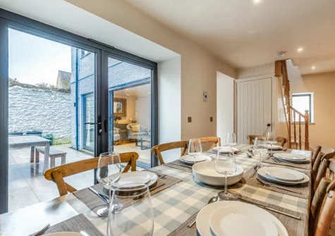 The dining area at Vine Cottage, Tenby