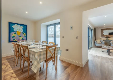 The dining area at Vine Cottage, Tenby