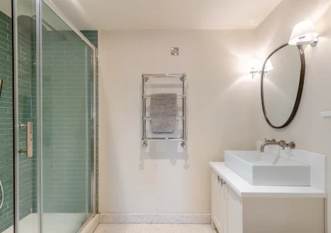 Bedroom #1 en-suite shower room at Vine Cottage, Tenby