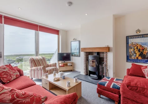 The living area at Vista Sol, Aberdovey