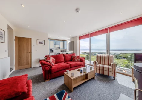 The living area at Vista Sol, Aberdovey