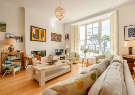 The living area at Whitesands, Tenby