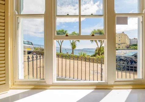The view from the living area at Whitesands, Tenby