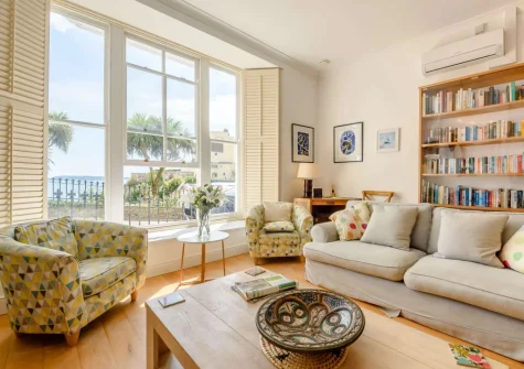 The living area at Whitesands, Tenby