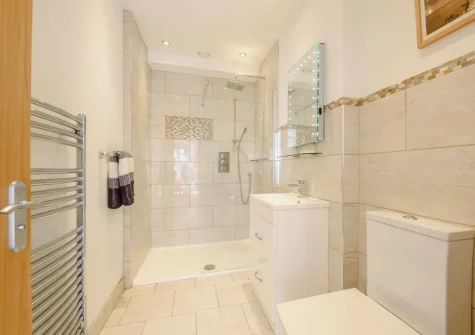 Bedroom #1 en-suite shower room at Whitesands, Tenby