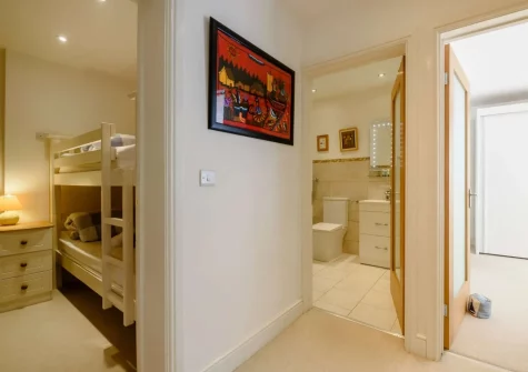 Bedroom #3 & bathroom at Whitesands, Tenby