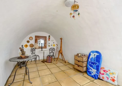 The quirky arched seating area at Whitesands, Tenby