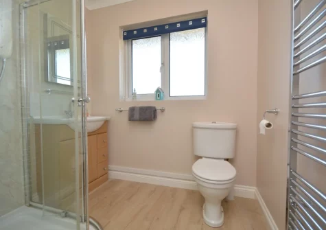 The shower room at Wilwin, Maenclochog