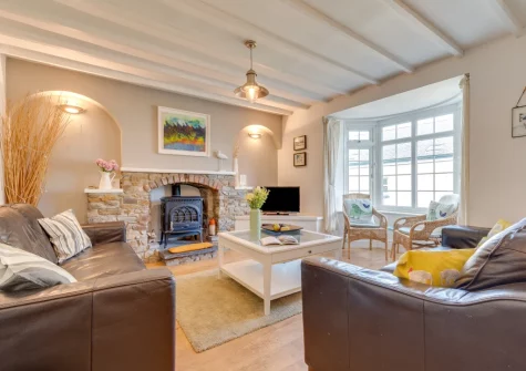 The living room at Woodbine Cottage, Saundersfoot
