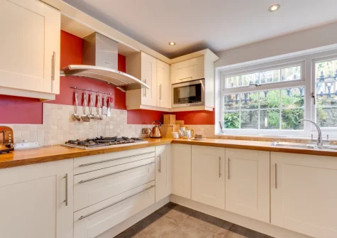 The kitchen at Woodbine Cottage, Saundersfoot