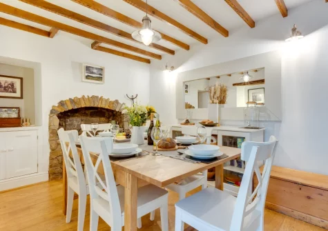 The dining room at Woodbine Cottage, Saundersfoot