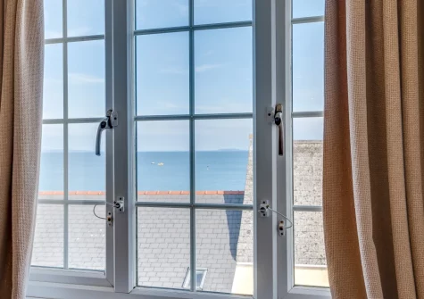 The view from bedroom #1 at Woodbine Cottage, Saundersfoot