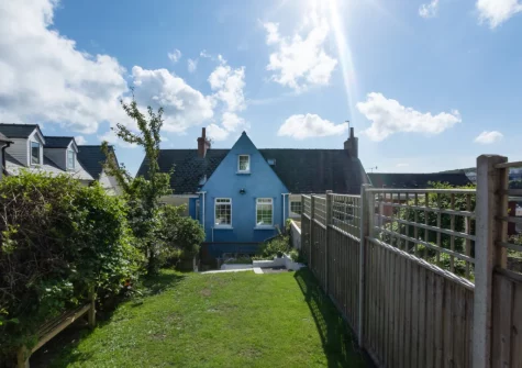 The enclosed garden at Woodbine Cottage, Saundersfoot