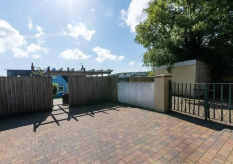 The private parking for two cars at Woodbine Cottage, Saundersfoot