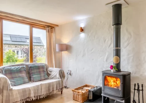 The living room at Workshop Cottage, Trefasser